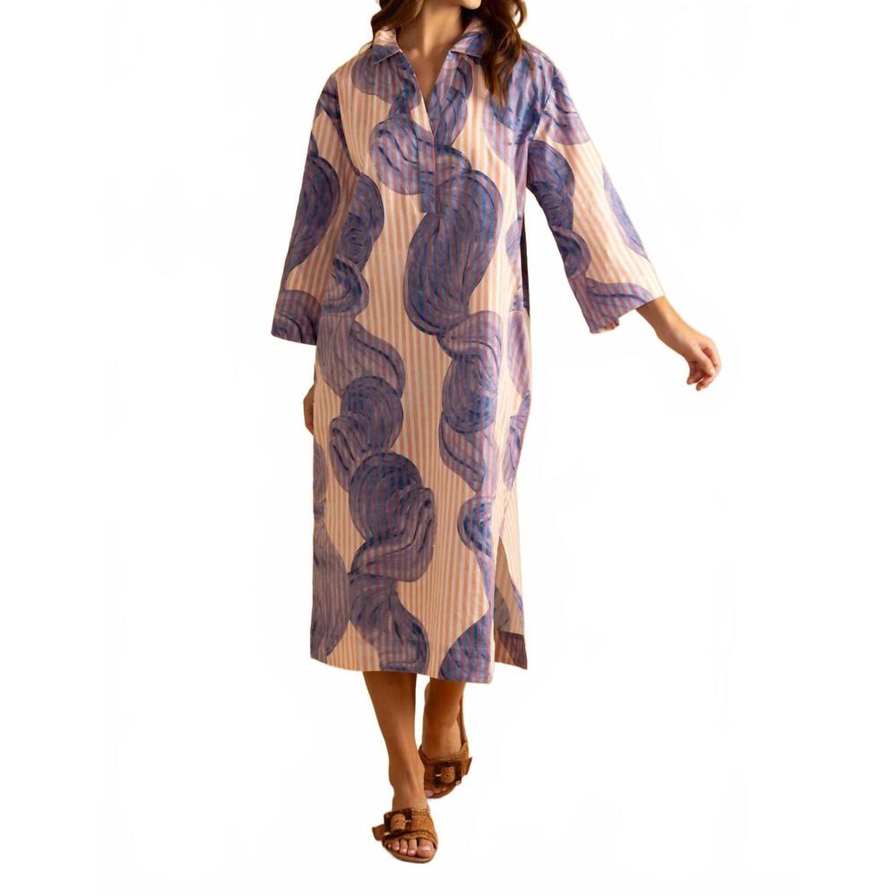 NEW DOUBLE A jessie midi dress in rip tide